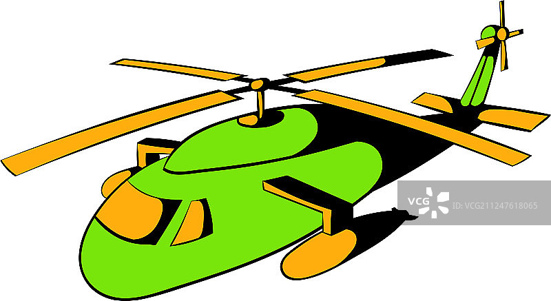 直升机卡通图标图片素材