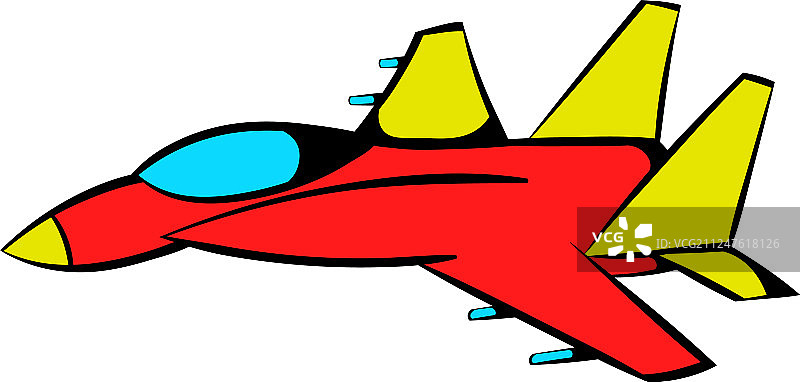 战斗机图标卡通图片素材