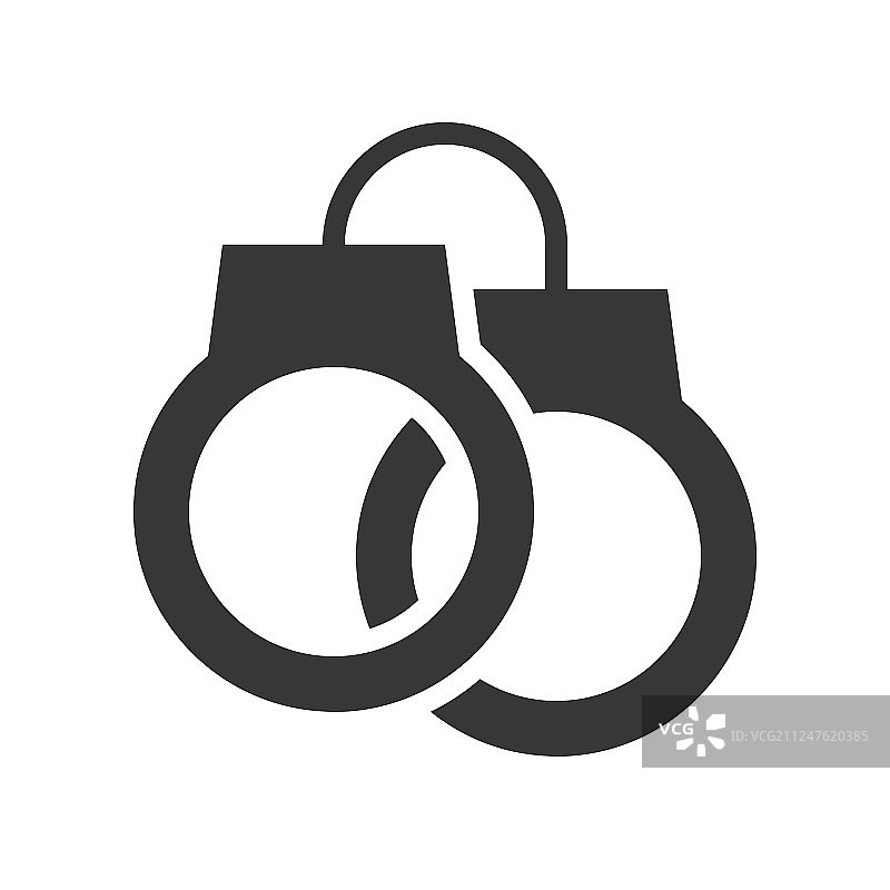 警察相关实心手铐图标图片素材