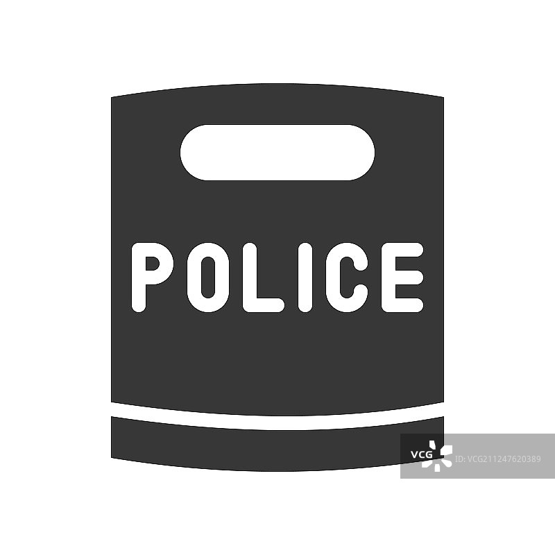 警察防暴盾牌实心图标图片素材