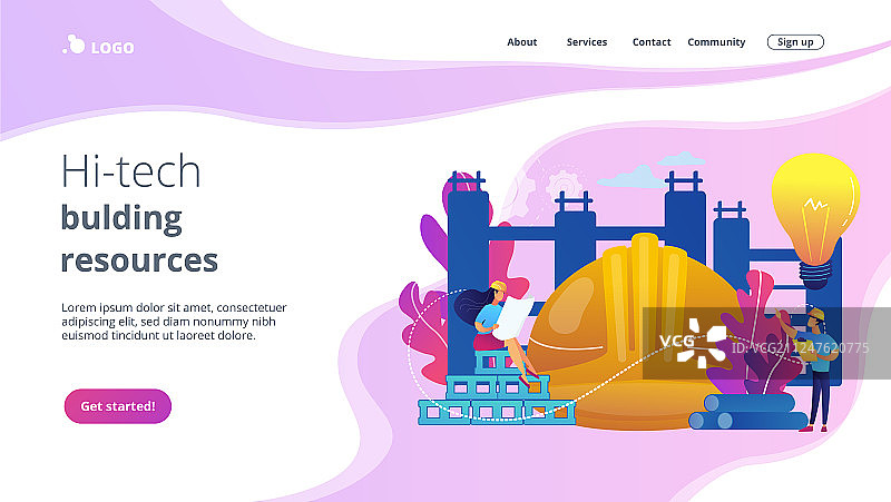 创新建筑材料概念登录页图片素材