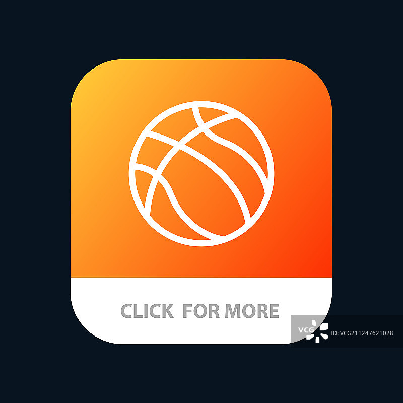 篮球NBA体育手机App按钮图片素材
