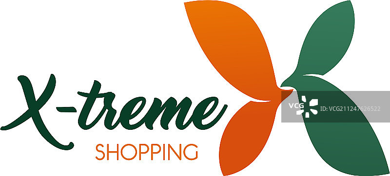 品牌商店或奥特莱斯X字母图标图片素材