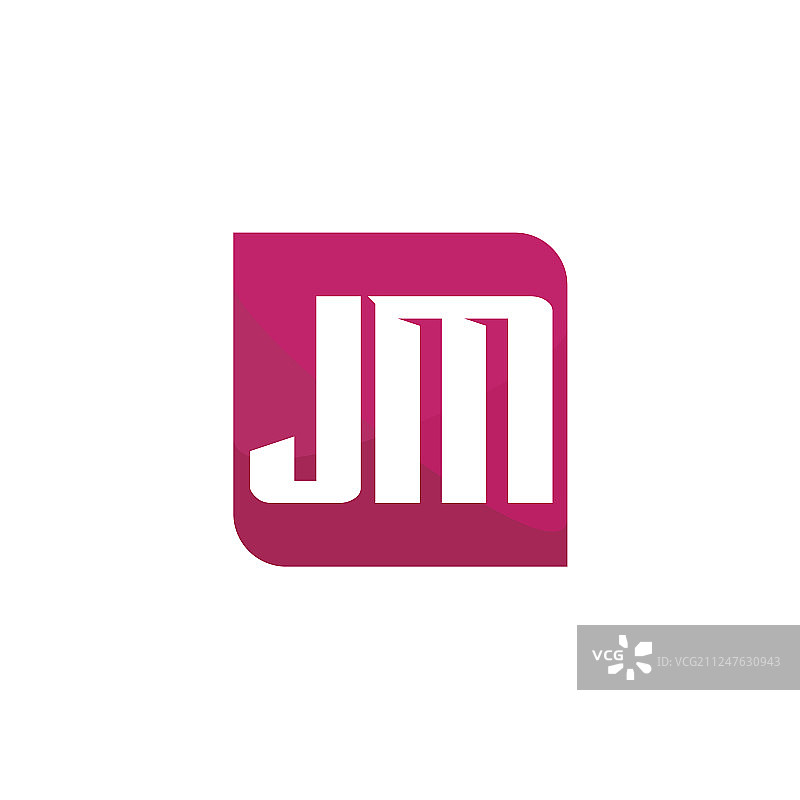 首字母logo JM模板设计图片素材