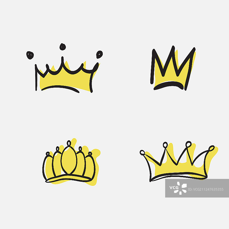 手绘现代主义元素图片素材