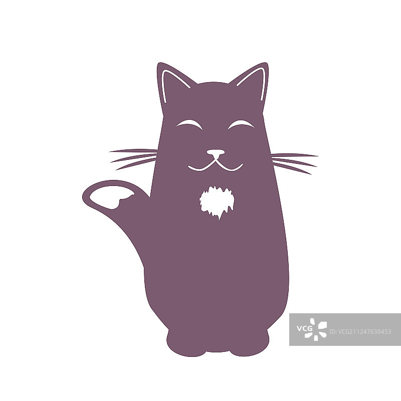 做梦的卡通猫趣味形象图片素材