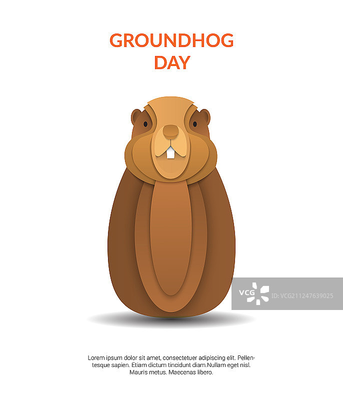 土拨鼠节快乐海报图片素材