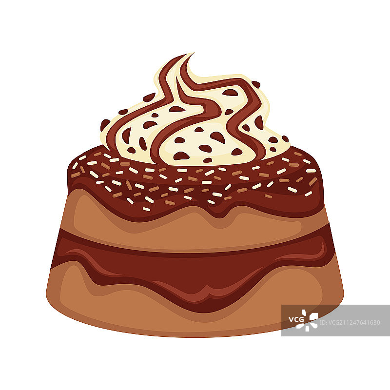带有装饰的美味巧克力蛋糕图片素材