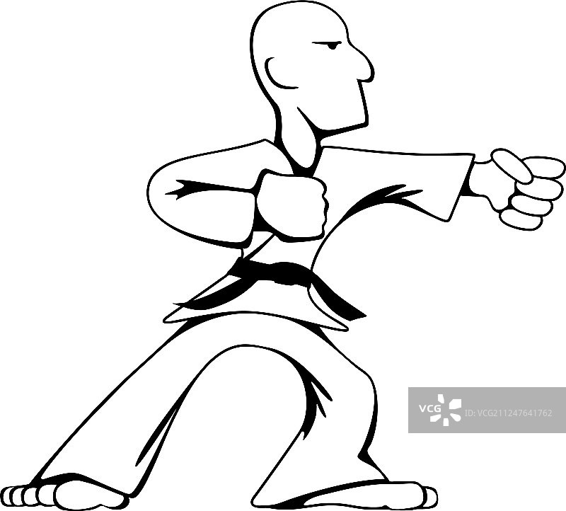 卡通空手道人物图片素材