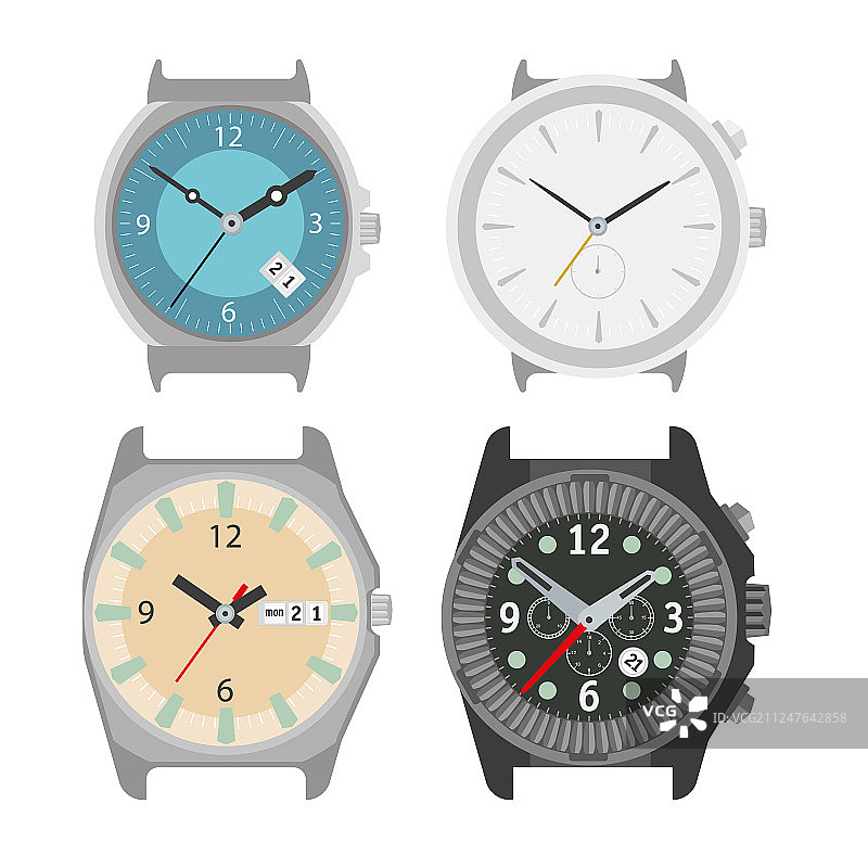 彩色机械四表海报图片素材
