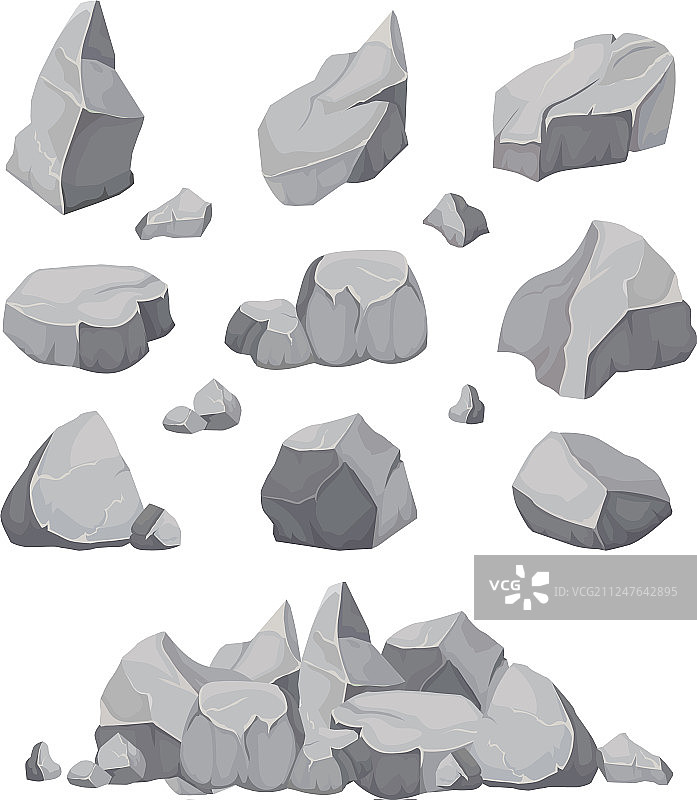 石墨煤岩石堆图片素材