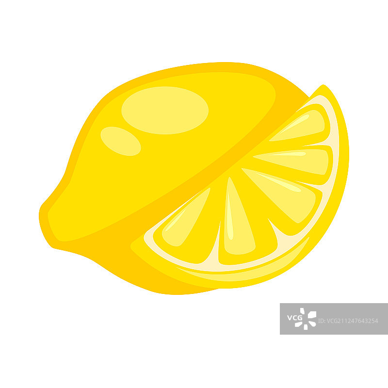白色背景下的完整和半个柠檬香橼图片素材
