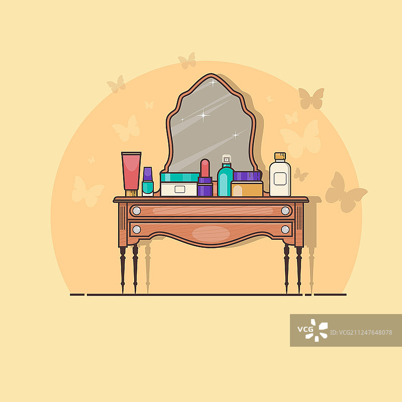 梳妆台图片素材