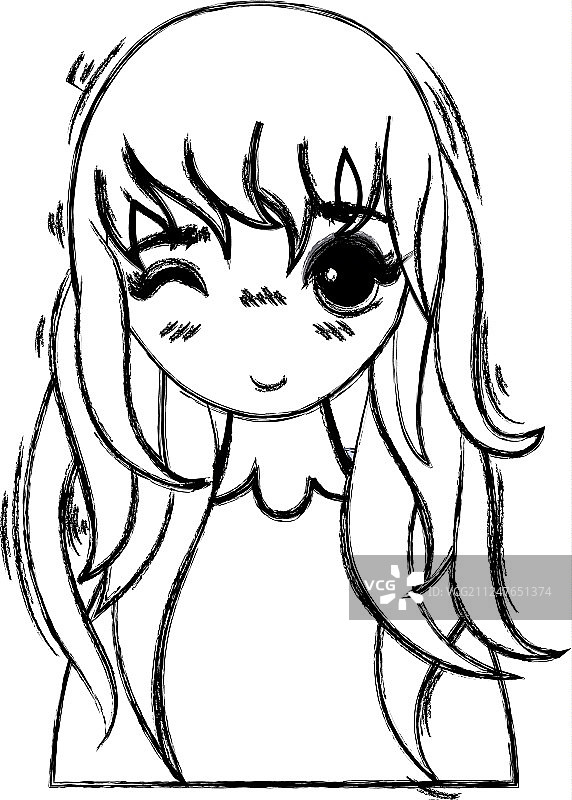 动漫可爱美女图片素材