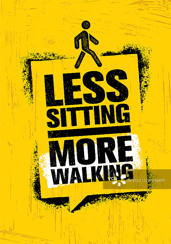 少坐多走，健康生活方式图片素材