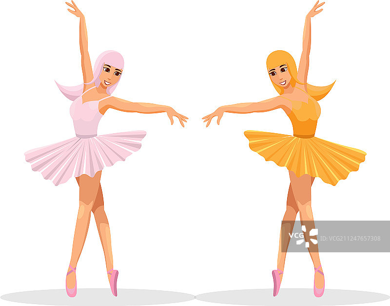 跳芭蕾舞的可爱女人图片素材