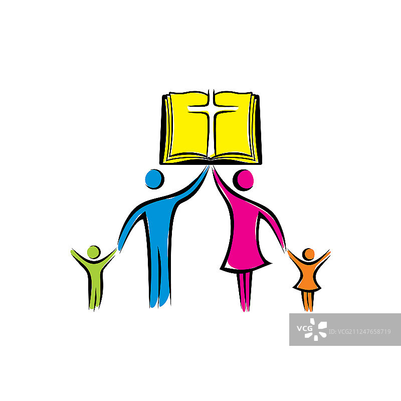 教堂标志和基督教符号图片素材