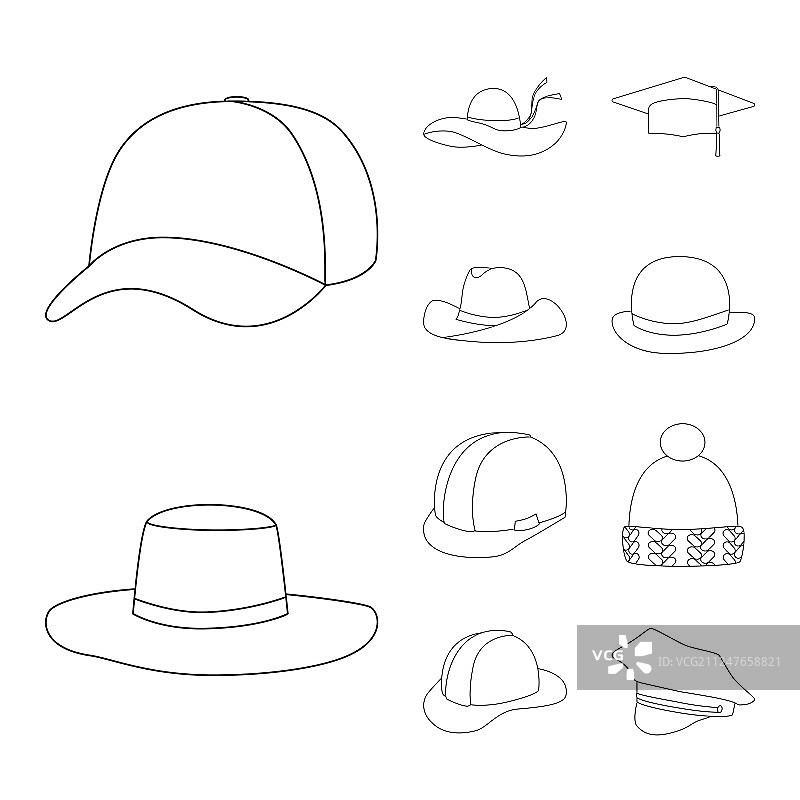 头饰和睡帽设计图标合集图片素材