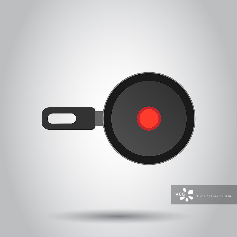 扁平风格的煎锅图标图片素材