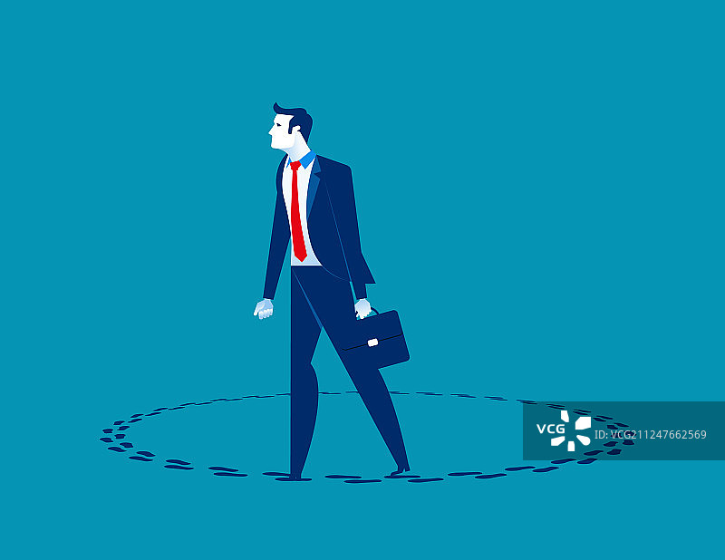 在循环概念业务中行走的商人图片素材