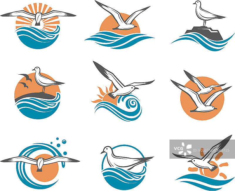 海鸥图标图片素材