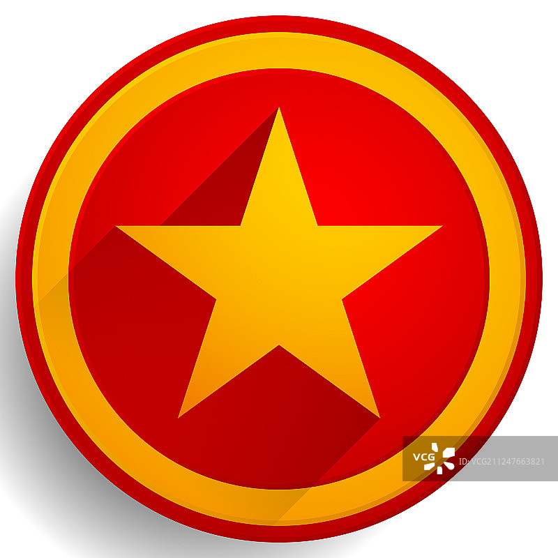 红色背景上的黄色星星图标图片素材