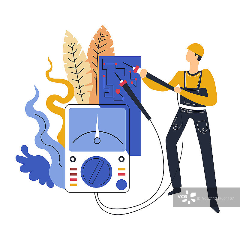 电力强度测量和电工图片素材