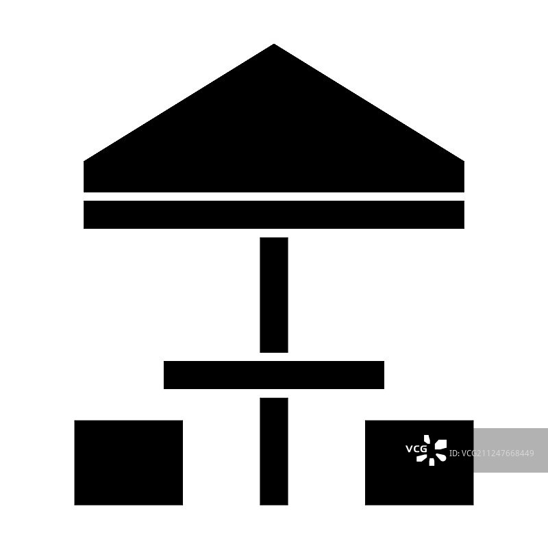 遮阳伞帐篷和两把椅子实体图标图片素材