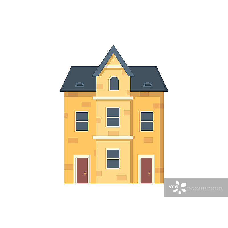 郊区私人住宅房屋外观图片素材