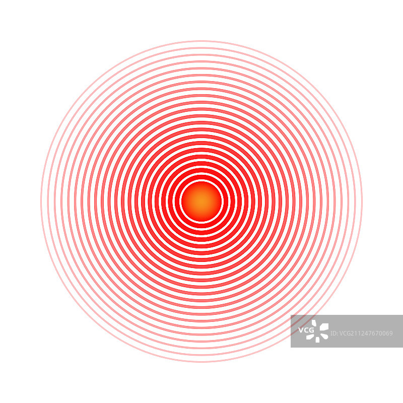 疼痛圈红色环状符号跳动疼痛图片素材