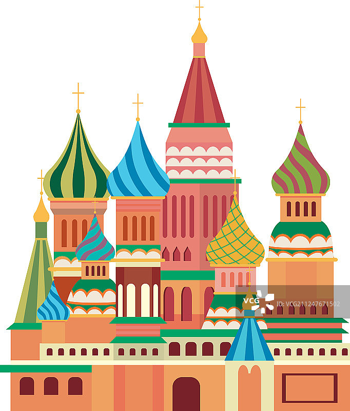 莫斯科圣瓦西里大教堂设计图片素材