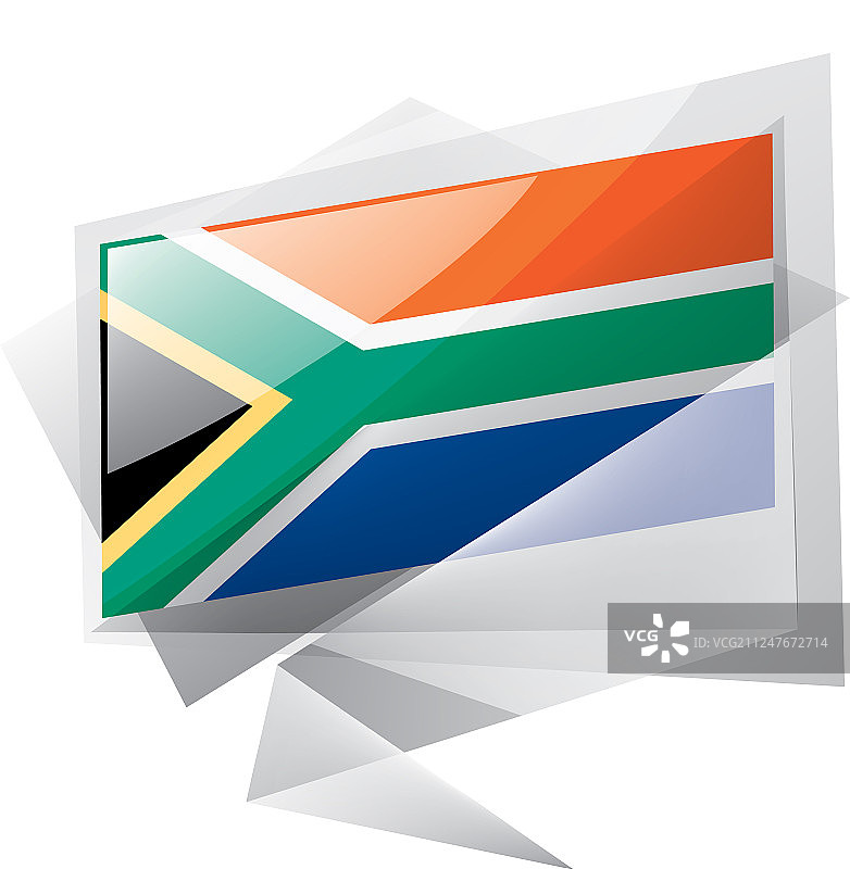 南非国旗上有白色图片素材
