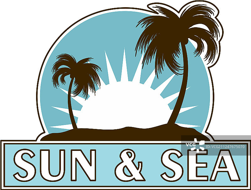 太阳与海洋logo图片素材