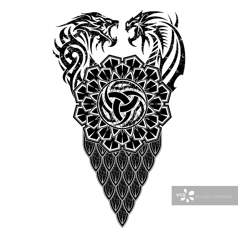 斯堪的纳维亚纹身图片素材