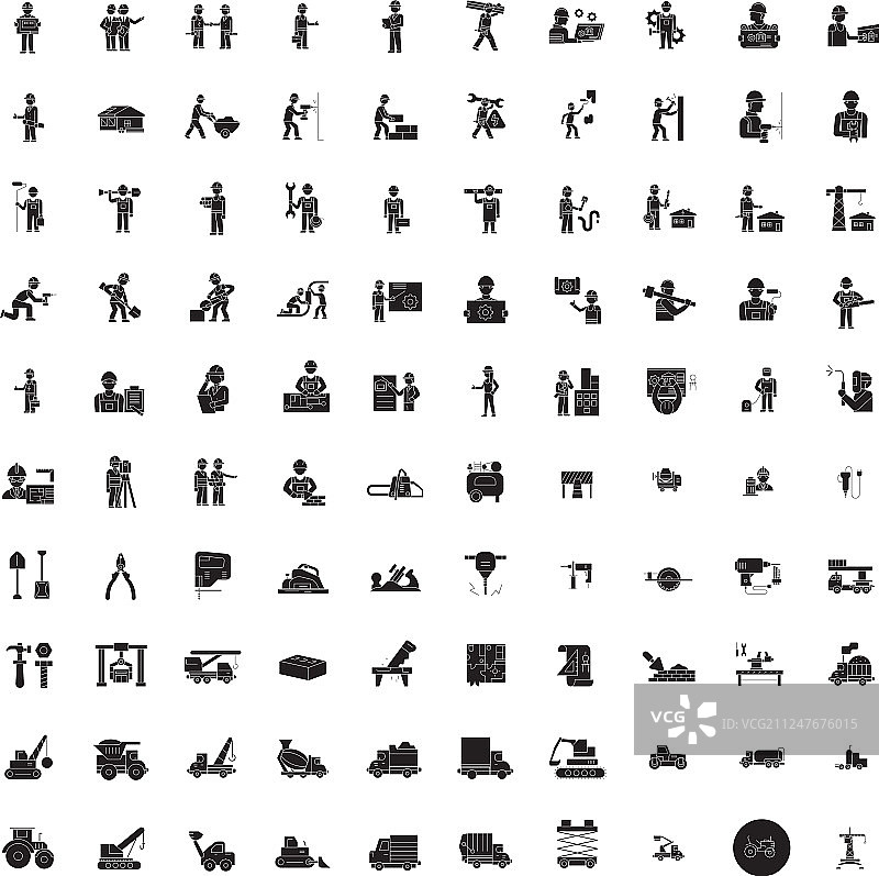 黑色油漆工概念图标图片素材