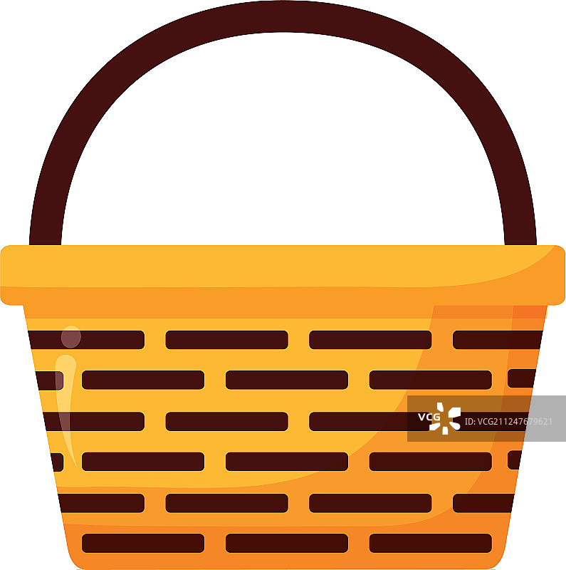 藤编篮图标图片素材