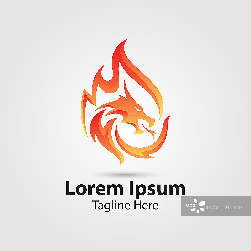 龙火标志图片素材