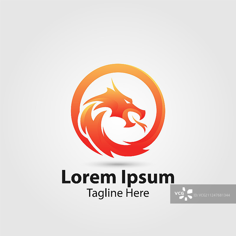 龙圆形标志图片素材