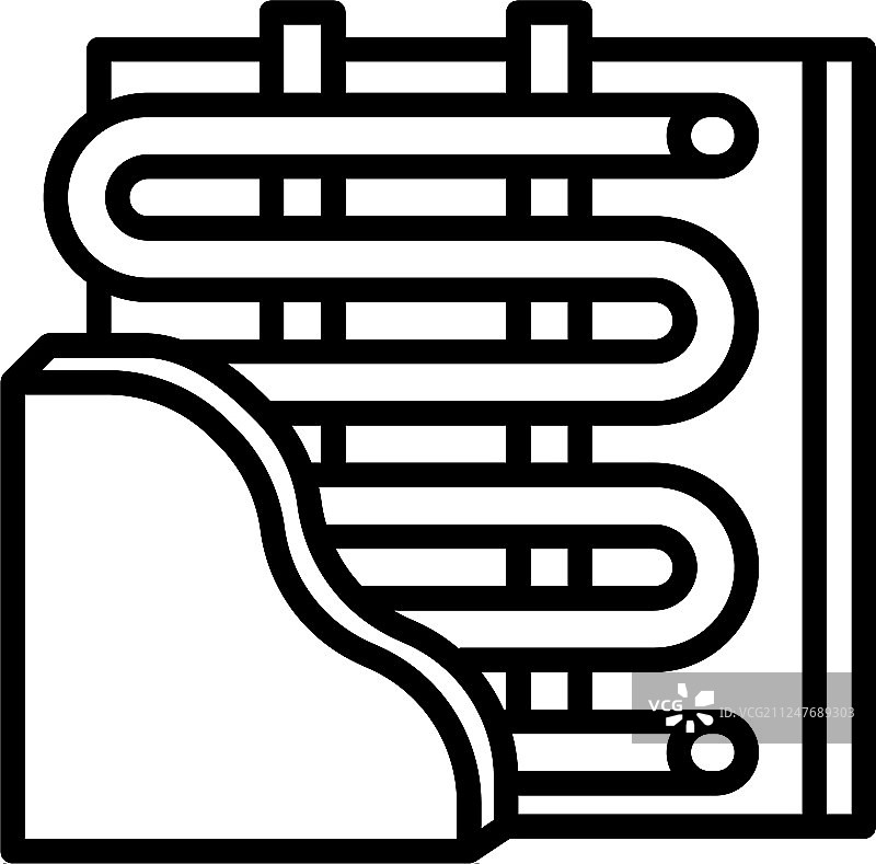 墙壁加热器图标轮廓样式图片素材