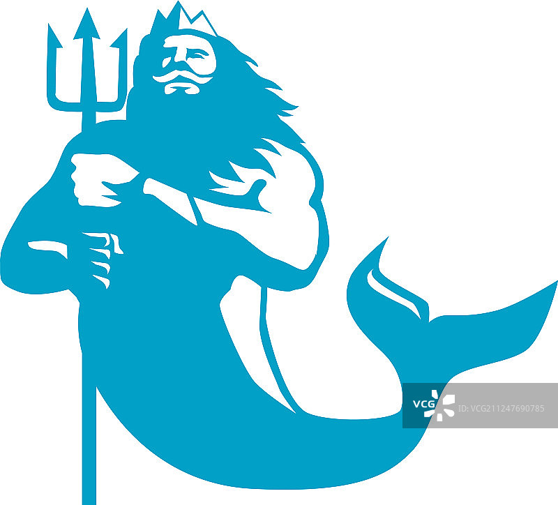 复古风格的特里同海神图片素材