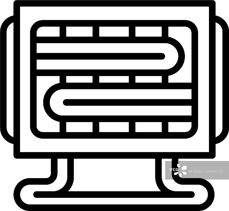 小型加热器轮廓图标图片素材