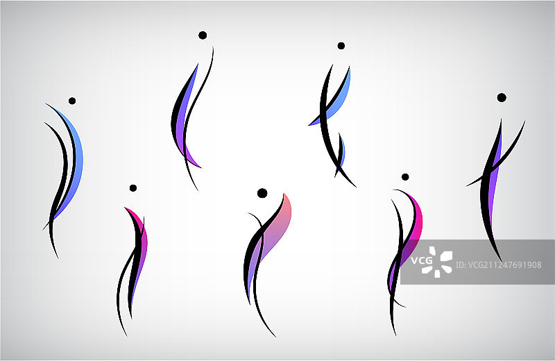 抽象男人轮廓剪影合集图片素材