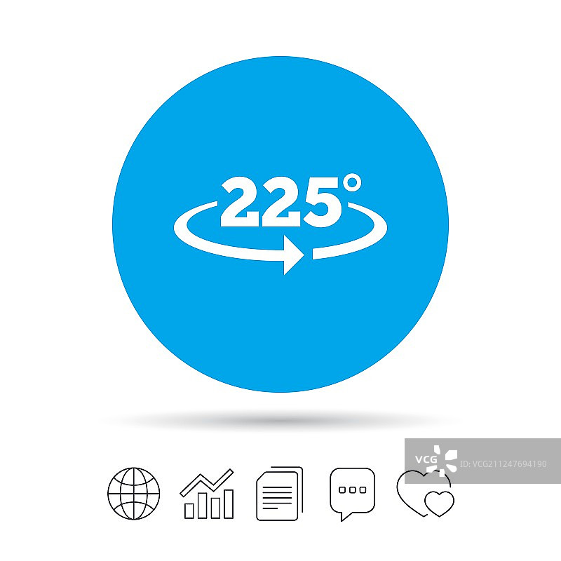 225度角标志：几何数学符号图片素材