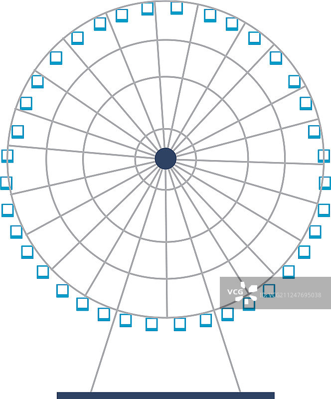 白色背景上的游乐场摩天轮图片素材