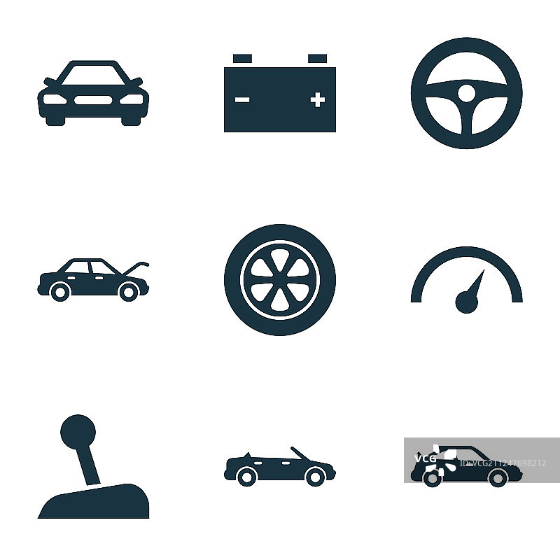 汽车图标合集图片素材