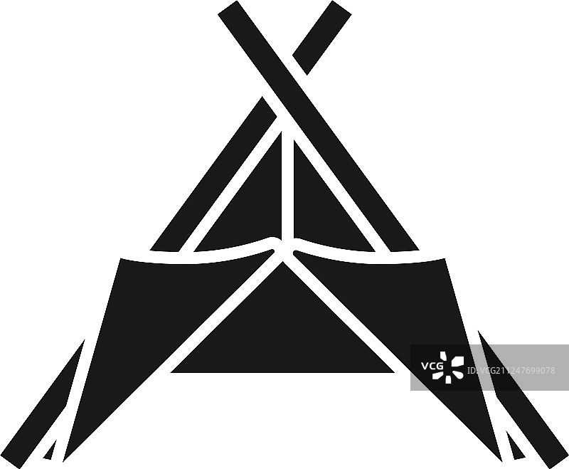 部落帐篷图标简约风格图片素材