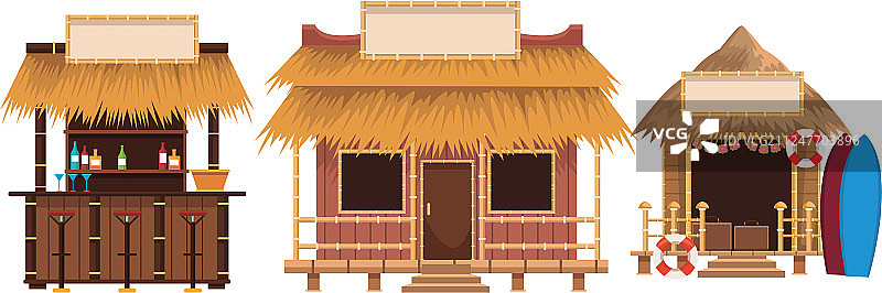 海滩夏日卡通图片素材