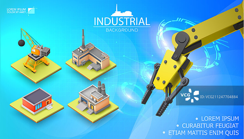 现代工业风光效模板图片素材