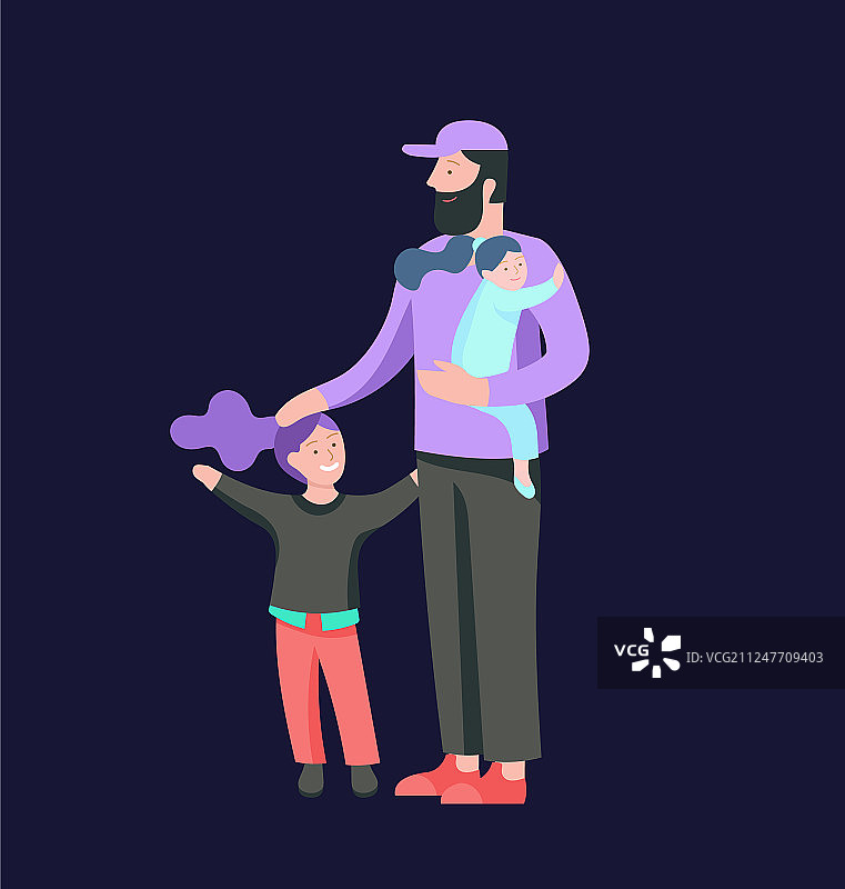 父亲和孩子图片素材