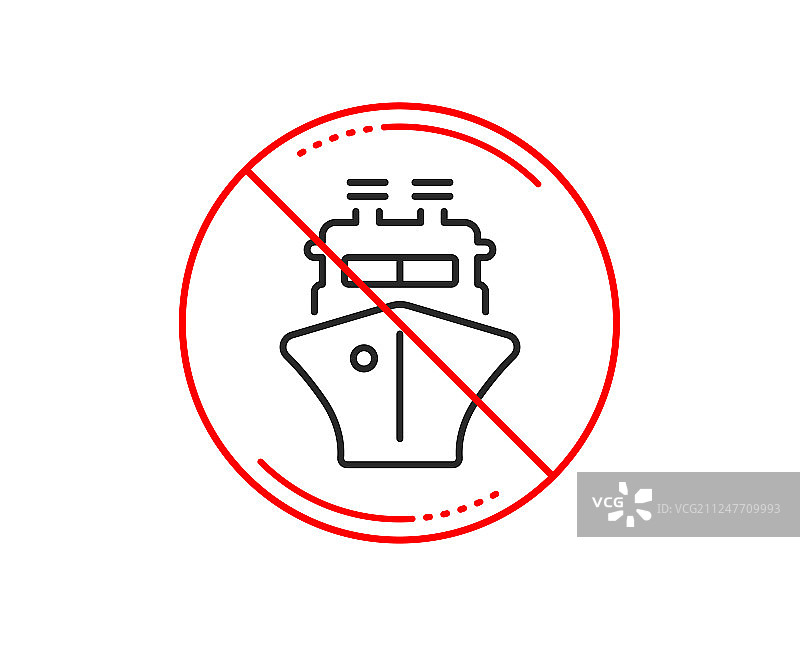 船舶线条图标：水运交通标志图片素材